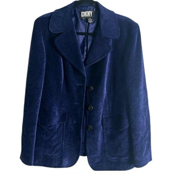 DkNy and Donna karan New York blue vantage blazer size 10 - Picture 2 of 12
